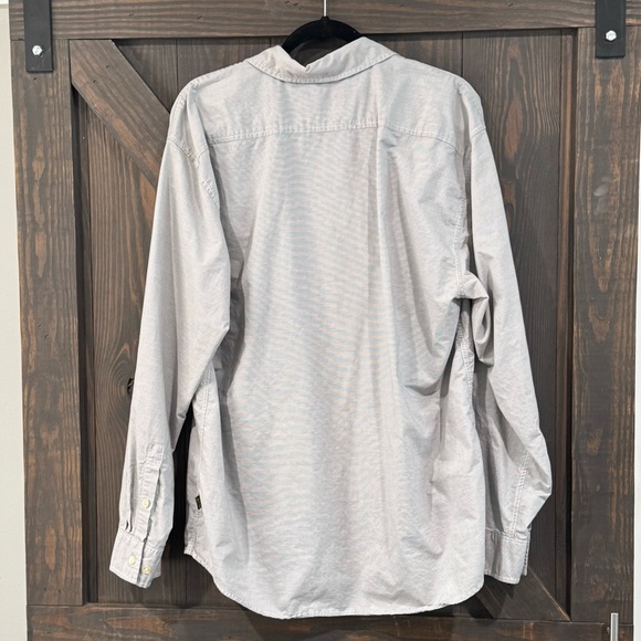 Howler Brothers Men’s Gray & White Striped Long Sleeve Button Up Shirt Size XL - Picture 2 of 7